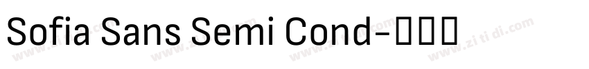 Sofia Sans Semi Cond字体转换